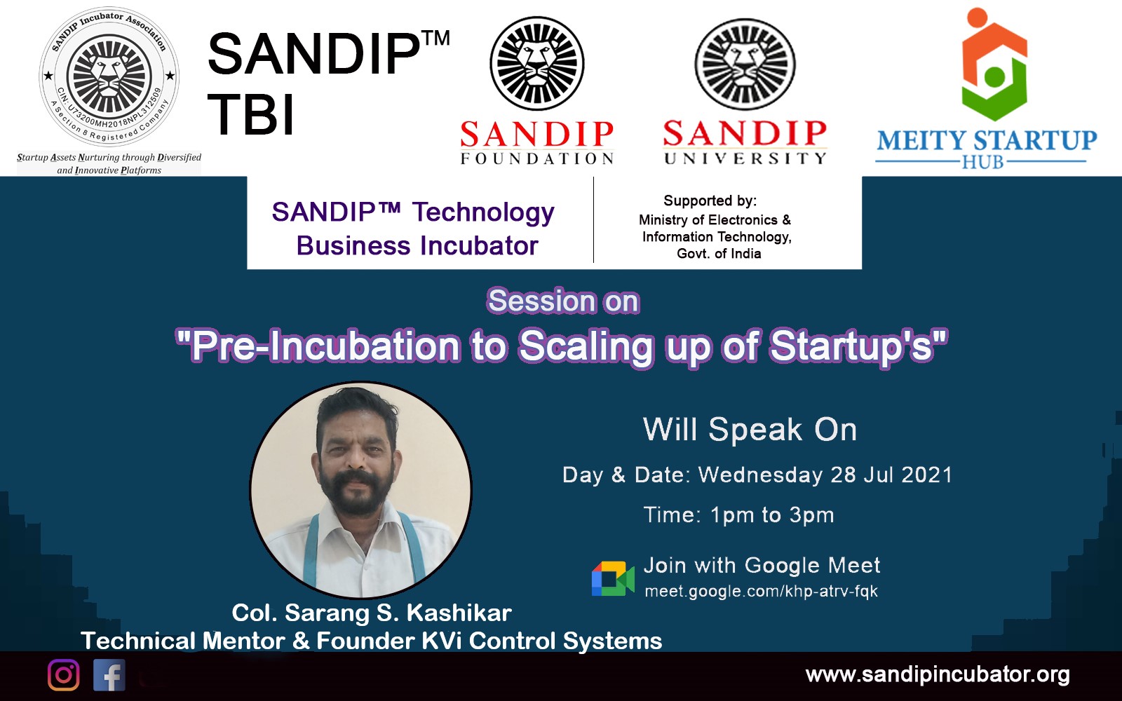 Flyer-Pre-Incubation to Scaling up of Startups (28.07.2021)