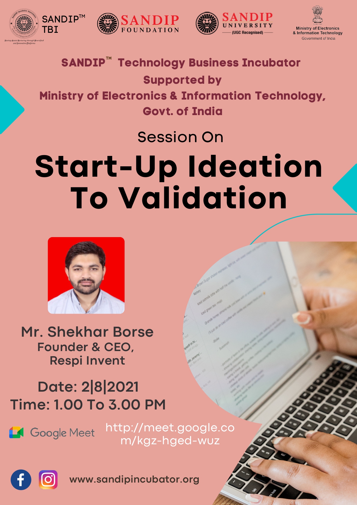 Flyer - Session on Startups Ideation  to Validation (02.08.2021)